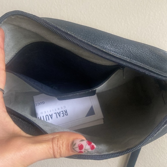 Authentic Gucci crossbody bag navy grey monogram coated canvas - Picture 8 of 15